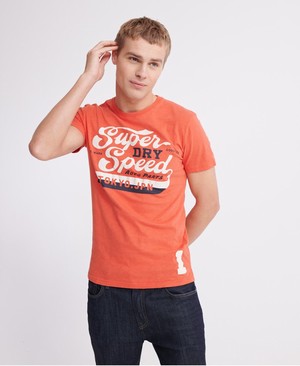 Superdry Highway Férfi Pólók Piros | BSAVJ5790